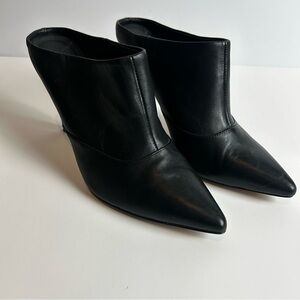 Leith Black Leather high-heel mules size: 11